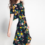 Crepe Botanic Navy - Ribes y Casals