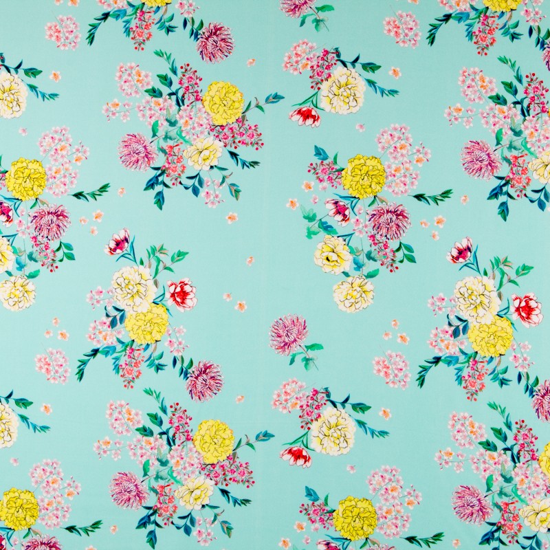 Crepe Bouquet Verde Agua - Ribes y Casals