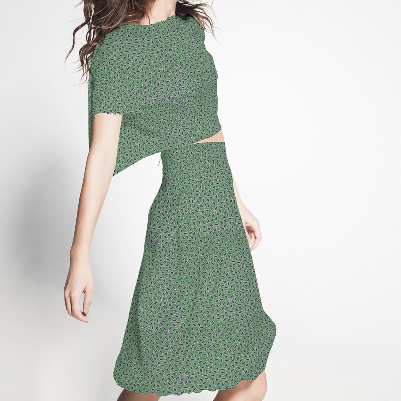 Crepe Cachemir Verde - Ribes y Casals