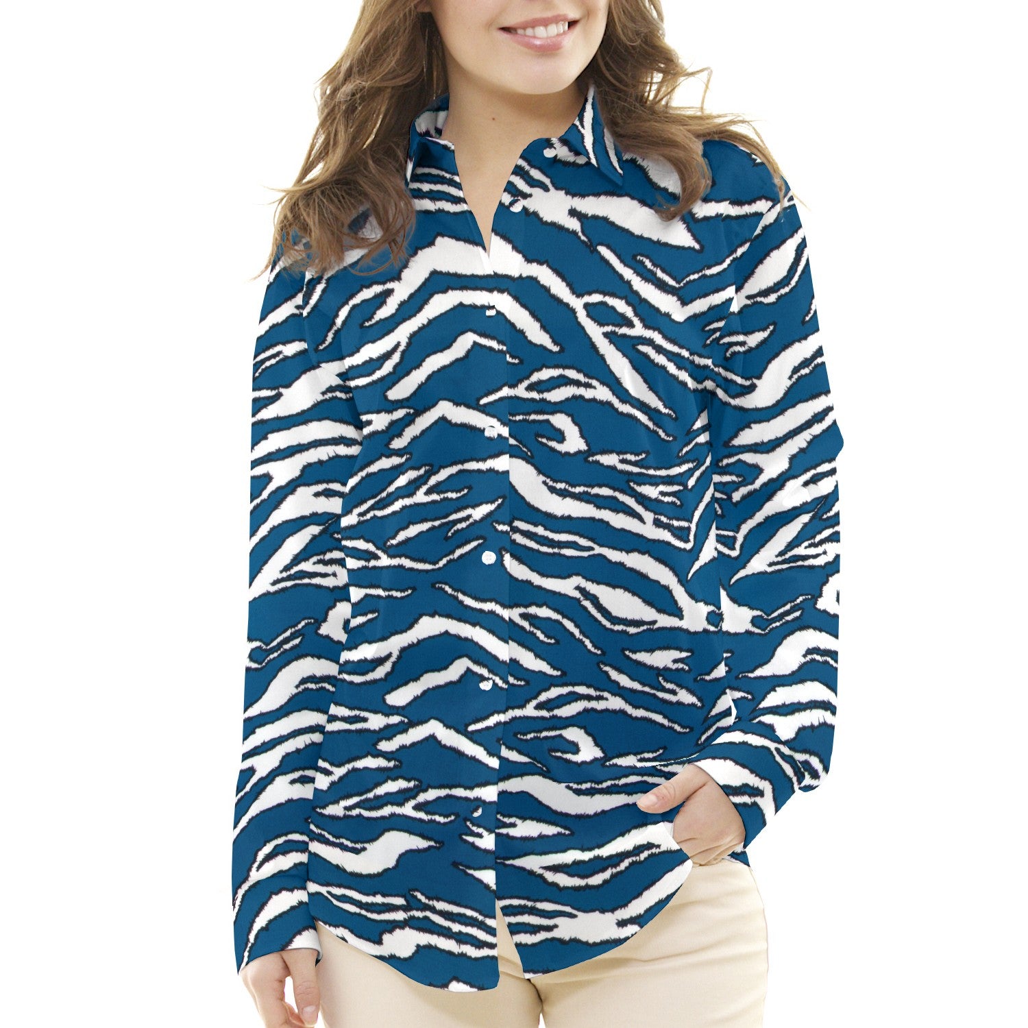 Crepe Cebra Azulón - Ribes y Casals