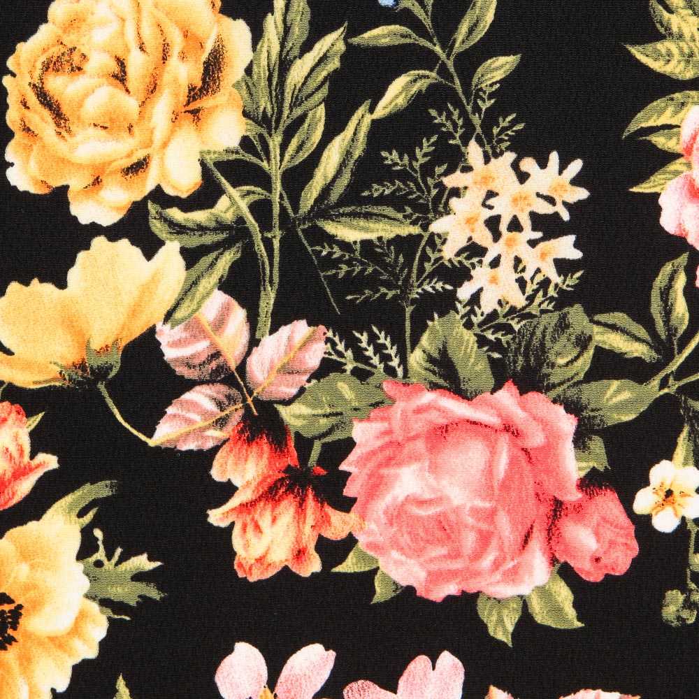 Crepe Claveles Negra - Ribes y Casals