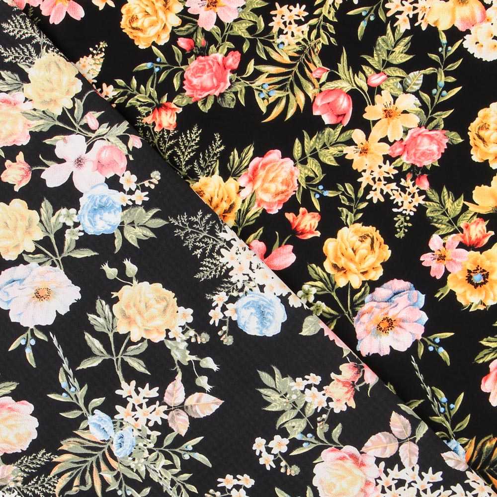 Crepe Claveles Negra - Ribes y Casals