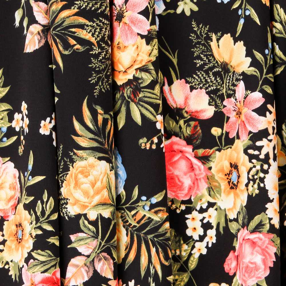 Crepe Claveles Negra - Ribes y Casals