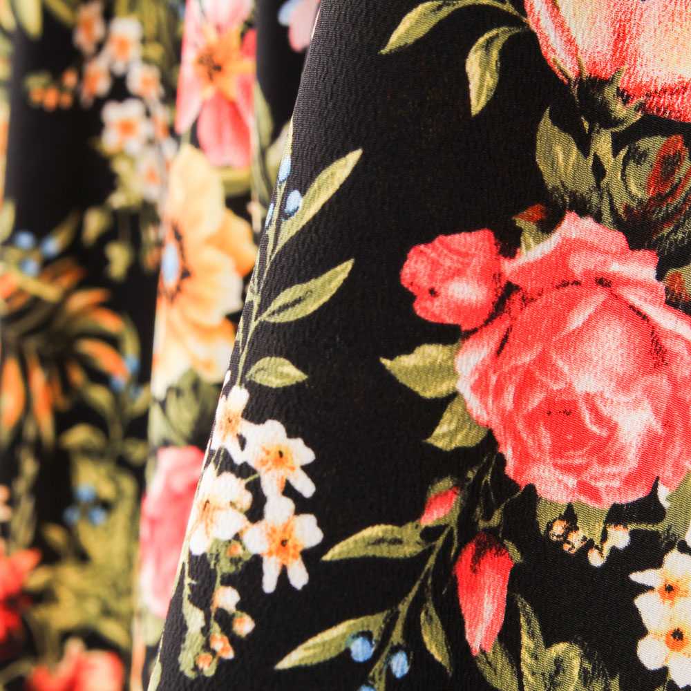 Crepe Claveles Negra - Ribes y Casals