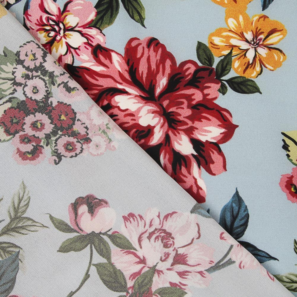 Crepe Cretona Azul Cielo - Ribes y Casals