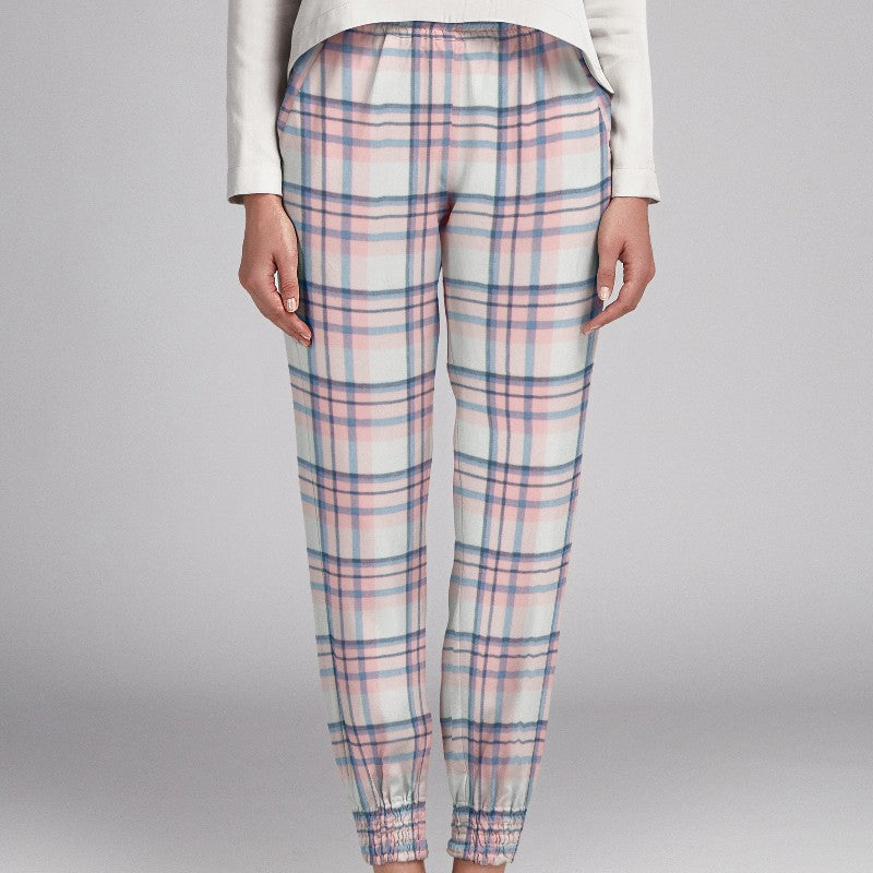 Crepe Cuadros Escoces Rosa - Ribes y Casals