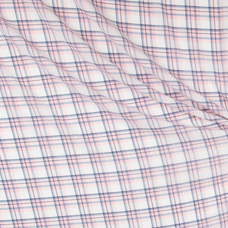 Crepe Cuadros Escoces Rosa - Ribes y Casals