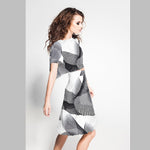 Crepe Diagonal Blanca Negra - Ribes y Casals