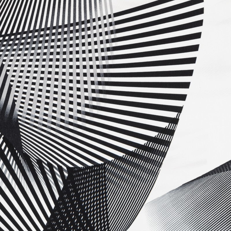 Crepe Diagonal Blanca Negra - Ribes y Casals