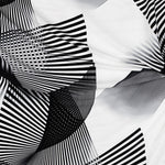 Crepe Diagonal Blanca Negra - Ribes y Casals