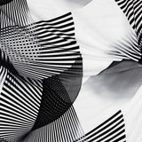 Crepe Diagonal Blanca Negra - Ribes y Casals