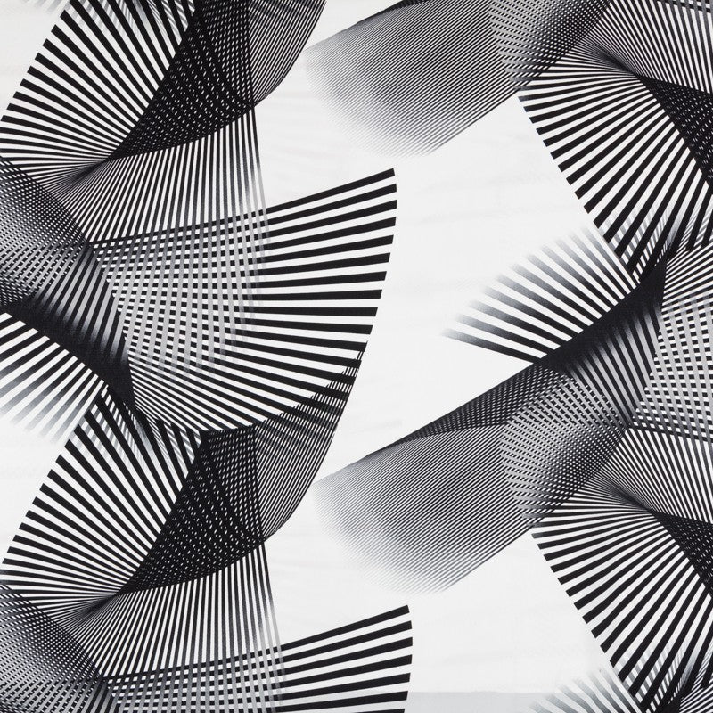 Crepe Diagonal Blanca Negra - Ribes y Casals