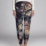 Crepe Elástica Floral Navy - Ribes y Casals