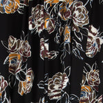 Crepe Elástica Floral Negra - Ribes y Casals