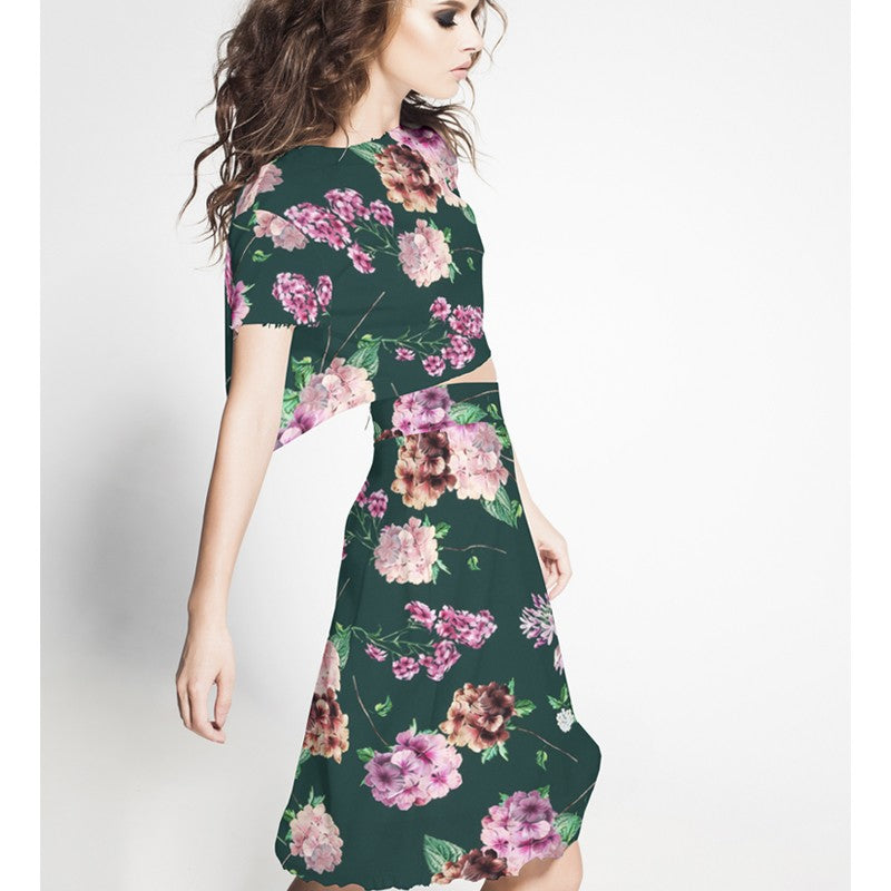 Crepe Estampada Exotic Verde - Ribes y Casals