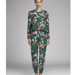Crepe Estampada Floral Verde - Ribes y Casals