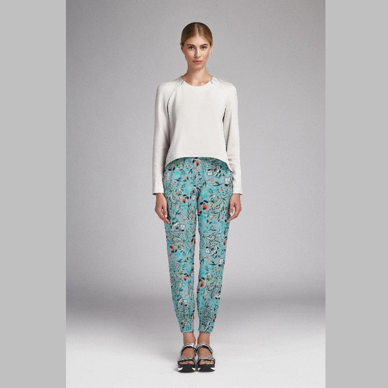 Crepe Estampada Forest Agua - Ribes y Casals
