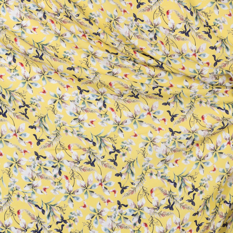 Crepe Floral Amarilla - Ribes y Casals
