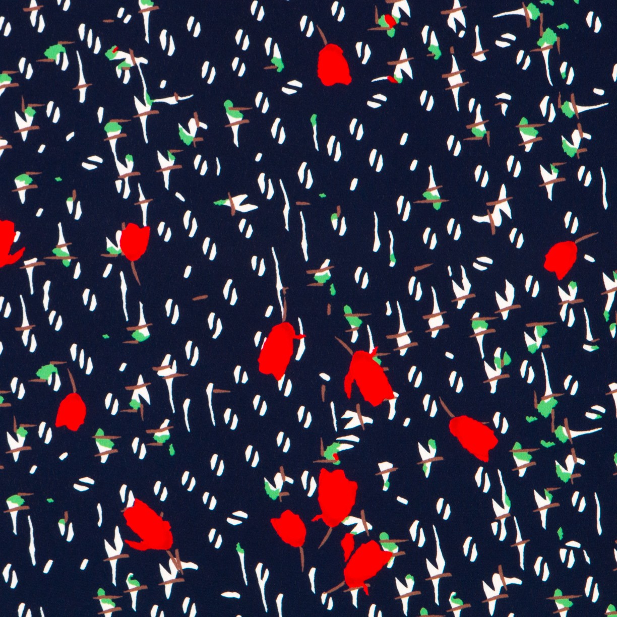 Crepe Floral Azul Marino - Ribes y Casals