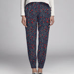 Crepe Floral Azul Marino - Ribes y Casals