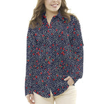 Crepe Floral Azul Marino - Ribes y Casals