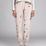 Crepe Floral Fondo Rosa - Ribes y Casals