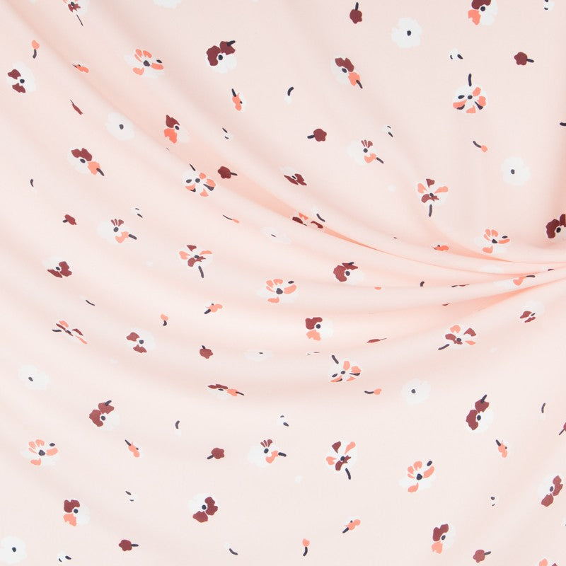 Crepe Floral Fondo Rosa - Ribes y Casals
