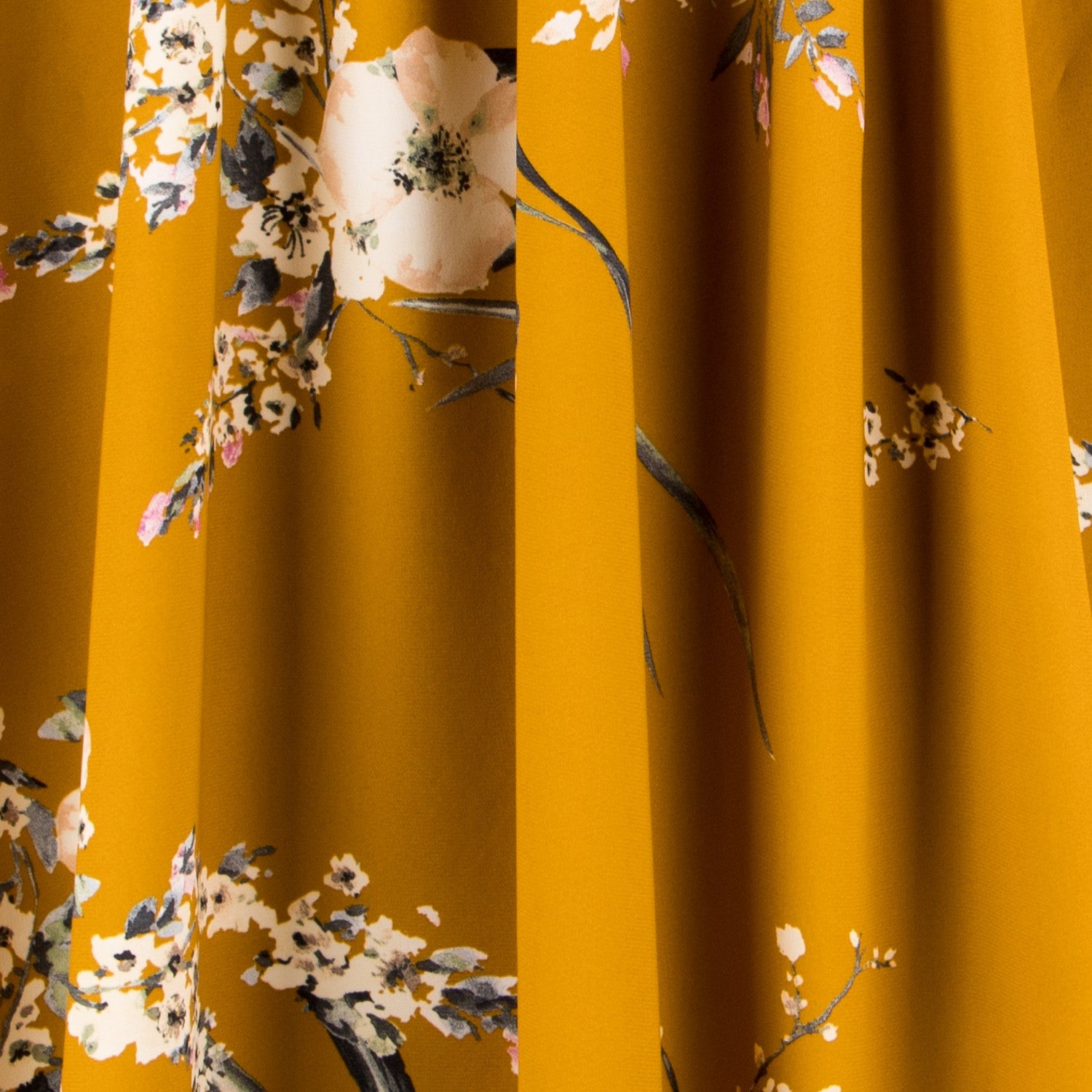 Crepe Floral Ocre - Ribes y Casals