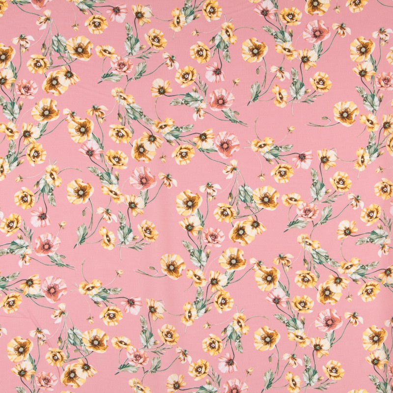 Crepe Floral Rosa - Ribes y Casals