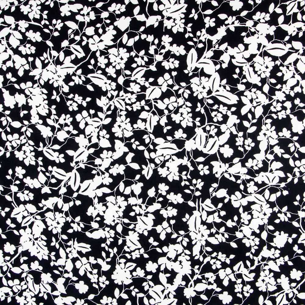 Crepe Floral Trazos Blanca - Ribes y Casals