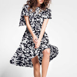 Crepe Floral Trazos Blanca - Ribes y Casals