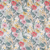 Crepe Floral Turquesa Claro - Ribes y Casals