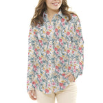 Crepe Floral Turquesa Claro - Ribes y Casals