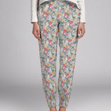 Crepe Floral Turquesa Claro - Ribes y Casals