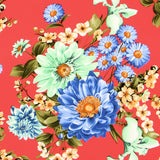 Crepe Florales Coral - Ribes y Casals