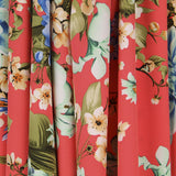 Crepe Florales Coral - Ribes y Casals