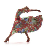 Crepe Florales Coral - Ribes y Casals