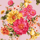 Crepe Florales Rosa - Ribes y Casals