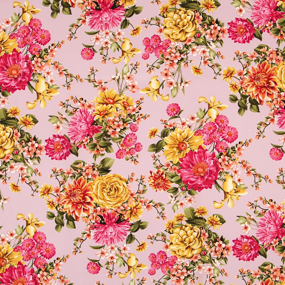 Crepe Florales Rosa - Ribes y Casals