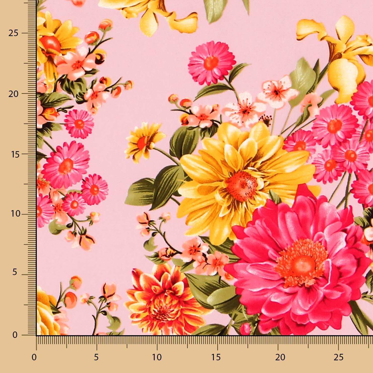 Crepe Florales Rosa - Ribes y Casals