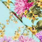 Crepe Florales Verde Agua - Ribes y Casals