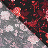 Crepe Florecitas Rosa - Ribes y Casals