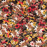 Crepe Flores Explosión Ocre - Ribes y Casals