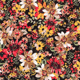 Crepe Flores Explosión Ocre - Ribes y Casals