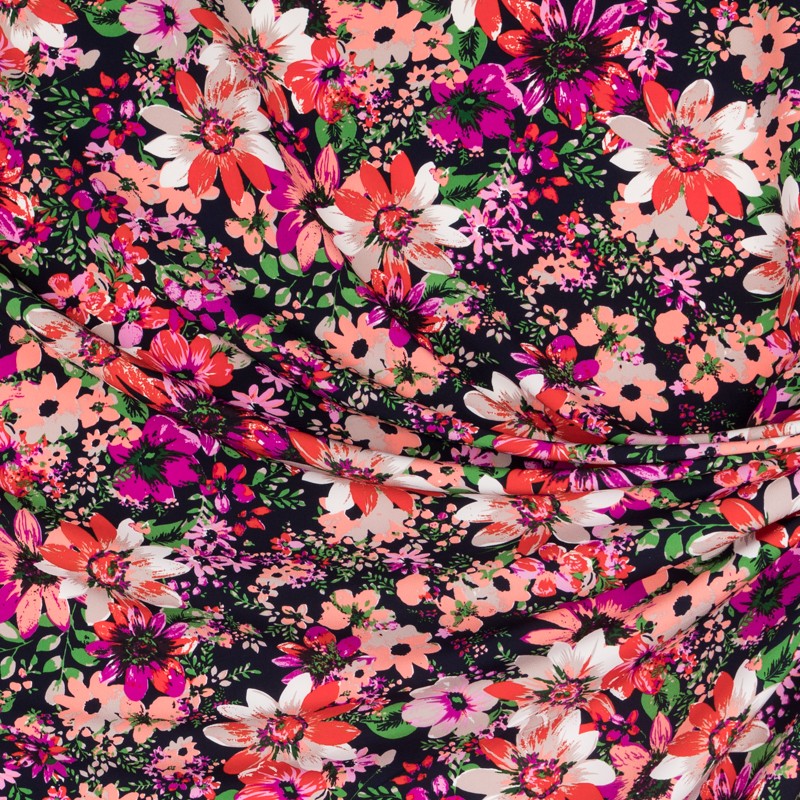 Crepe Flores Explosión Roja - Ribes y Casals