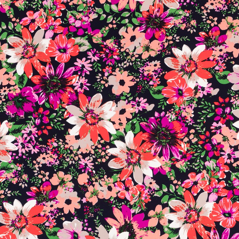 Crepe Flores Explosión Roja - Ribes y Casals