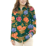 Crepe Flores Flamenca Esmeralda - Ribes y Casals