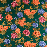 Crepe Flores Flamenca Esmeralda - Ribes y Casals