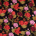 Crepe Flores Flamenca Negra - Ribes y Casals