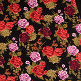 Crepe Flores Flamenca Negra - Ribes y Casals